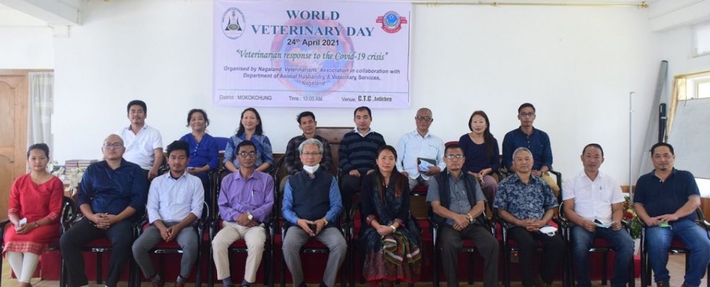 Officials and participants during the World Veterinary Day programme held at Clark Theological College hall, Aolijen, Mokokchung on April 24. (DIPR Photo)